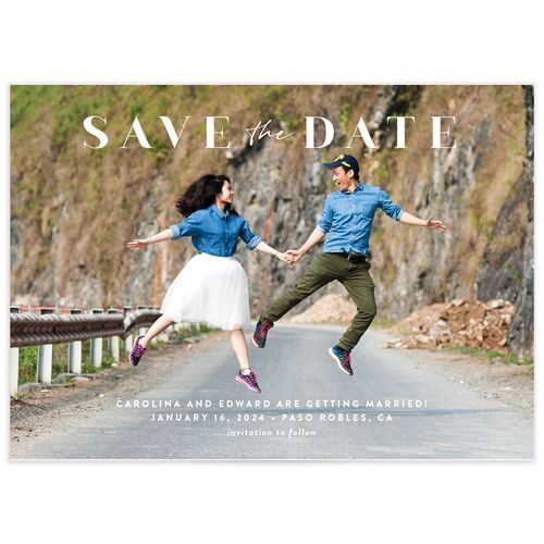 Minimal Accent Save the Date Cards - 
