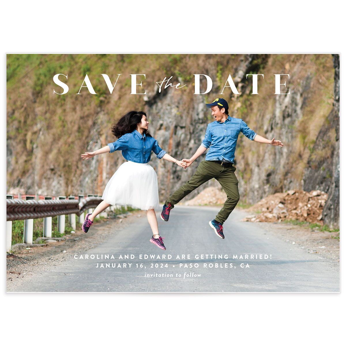Minimal Accent Save the Date Cards