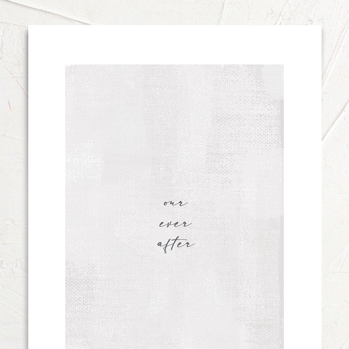 Minimal Accent Wedding Invitation Fog Signature No