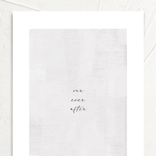 Minimal Accent Wedding Invitation Fog Signature No