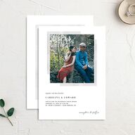 Minimal Accent Wedding Invitation Fog Signature No