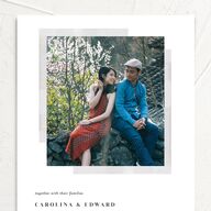 Minimal Accent Wedding Invitation Fog Signature No