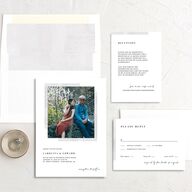 Minimal Accent Wedding Invitation Fog Signature No