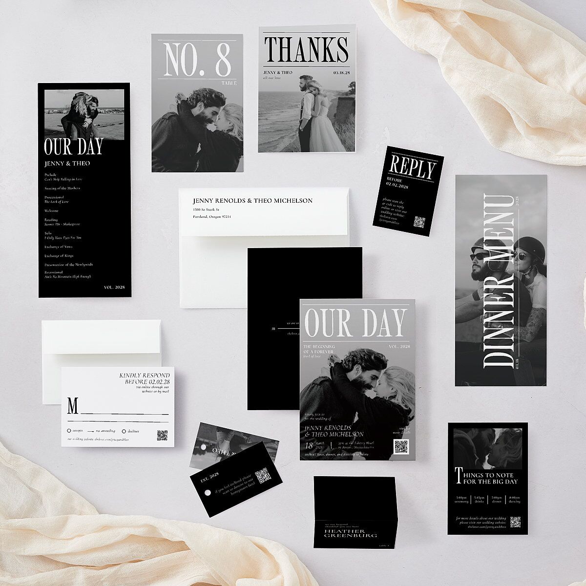 Magazine Cover Favor Gift Tags Licorice Signature