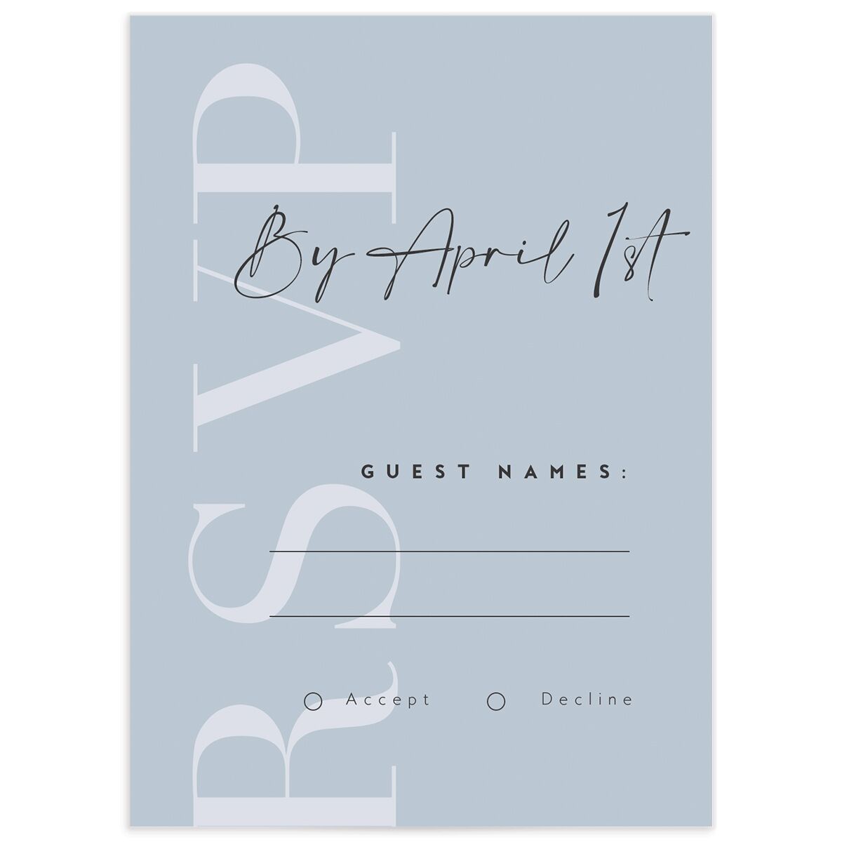 Modern Vow Wedding Response Cards