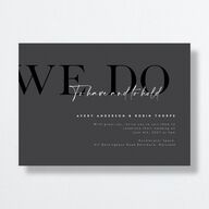 Modern Vow Wedding Invitations Charcoal Signature No Standard