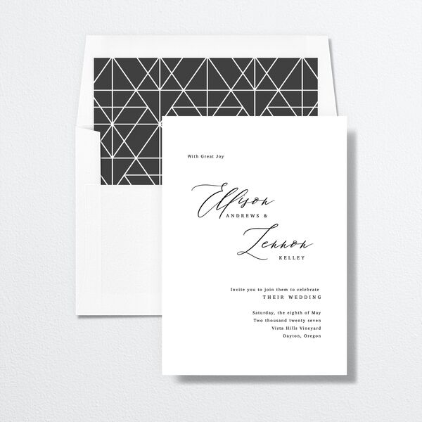 Minimal Calligraphy Standard Envelope Liners Standard Midnight