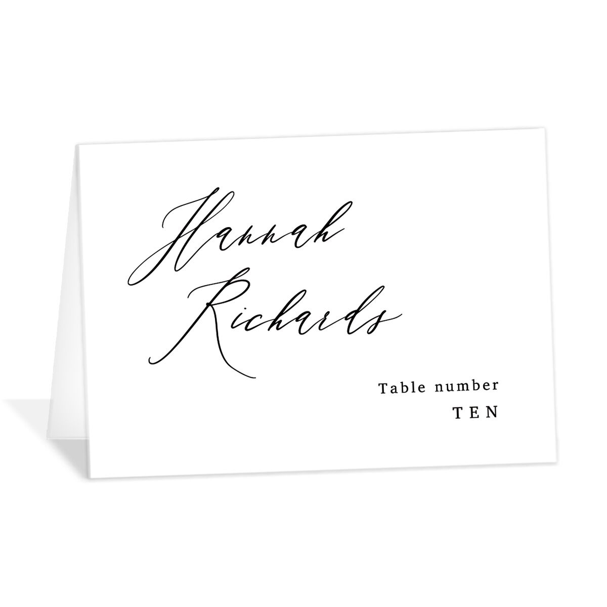 Minimal Calligraphy Place Cards