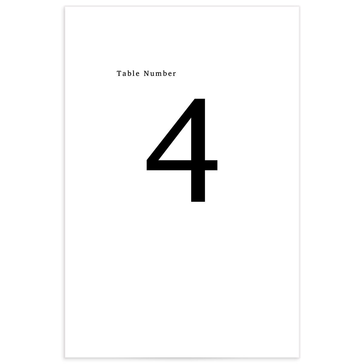 Minimal Calligraphy Table Numbers