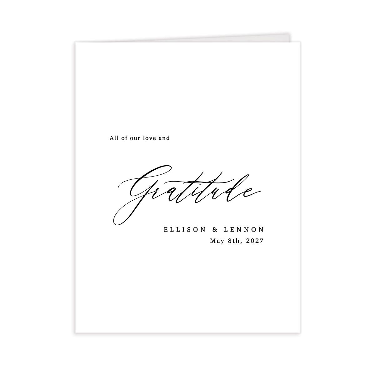 Minimal Calligraphy Thank You Cards