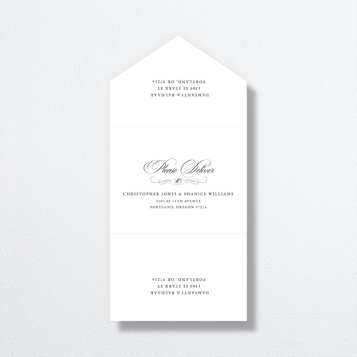 Vintage Flourish All-in-One Wedding Invitations — view 2
