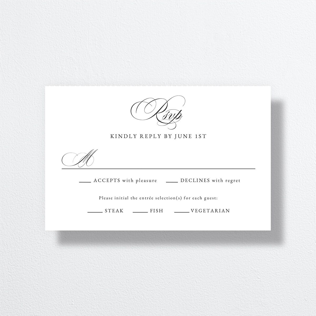 Vintage Flourish All-in-One Wedding Invitations — view 4