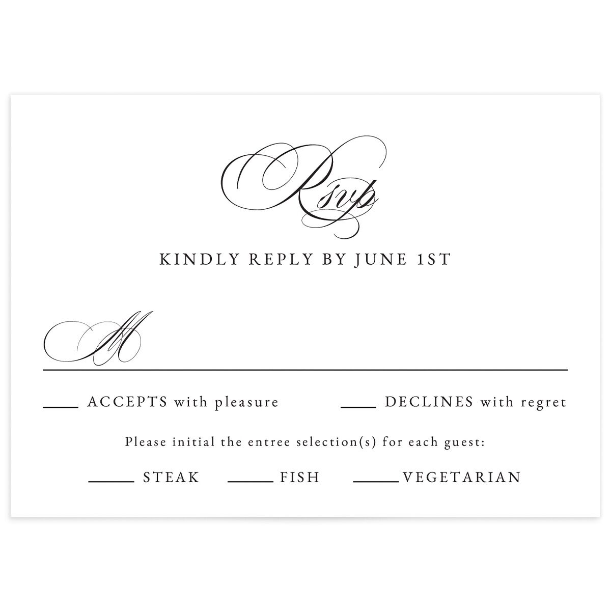 Vintage Flourish Wedding Response Cards