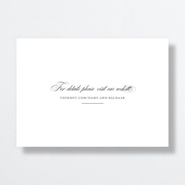 Vintage Flourish Save The Date Cards Pure White Signature smooth No Standard