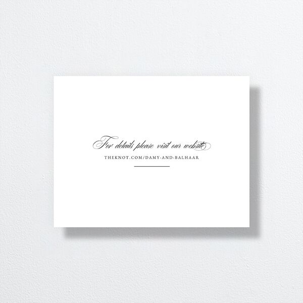 Vintage Flourish Save the Date Petite Cards Pure White Signature smooth No Standard