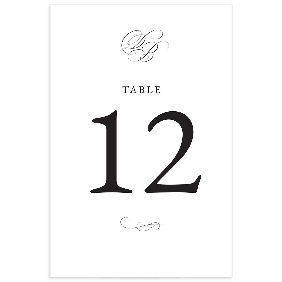 Vintage Flourish Table Numbers