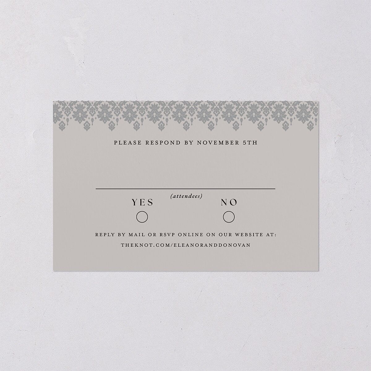Dark Gothic Roses All-in-One Wedding Invitations Regency Signature Light Both Recipient and Return Addresses No