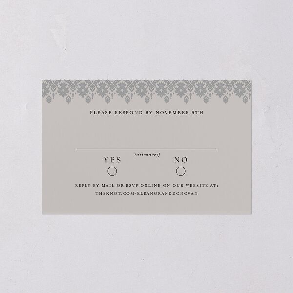 Dark Gothic Roses All-in-One Wedding Invitations Regency Signature Light Both Recipient and Return Addresses No