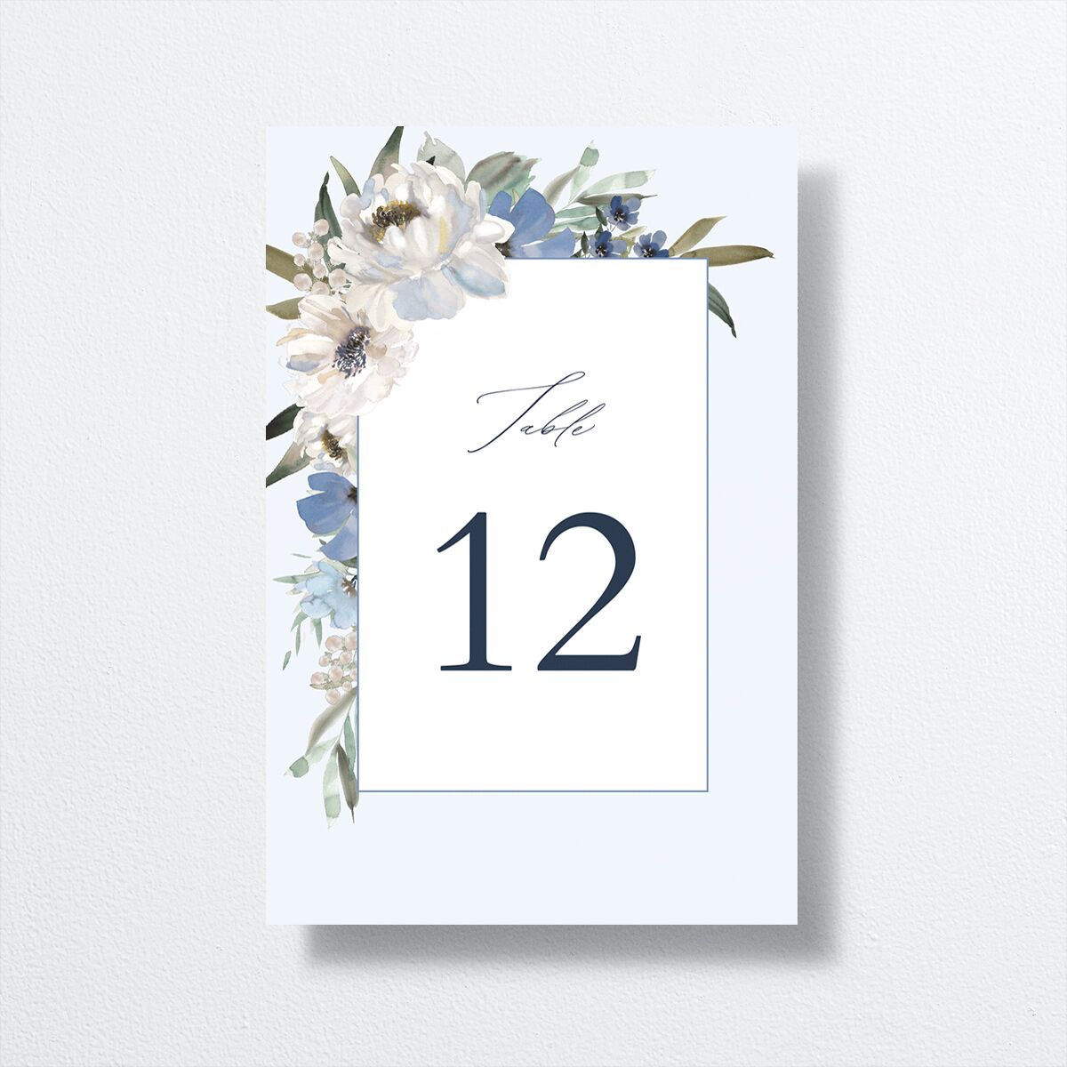 Romantic Frame Table Numbers Regency Blue Signature