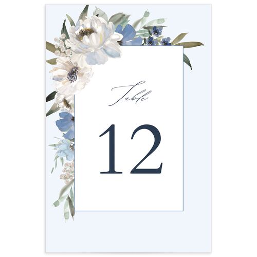 Romantic Frame Table Numbers Regency Blue Signature