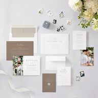 Side Panel Wedding Invitations Fawn Signature Blank No Standard