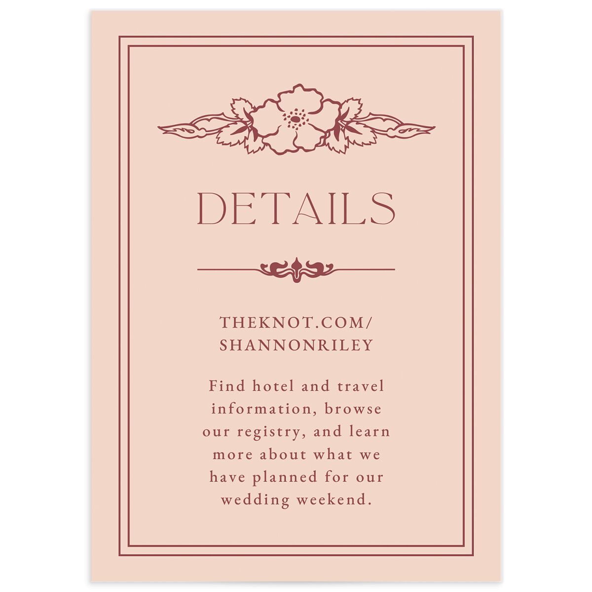 Antique Nouveau Wedding Enclosure Cards