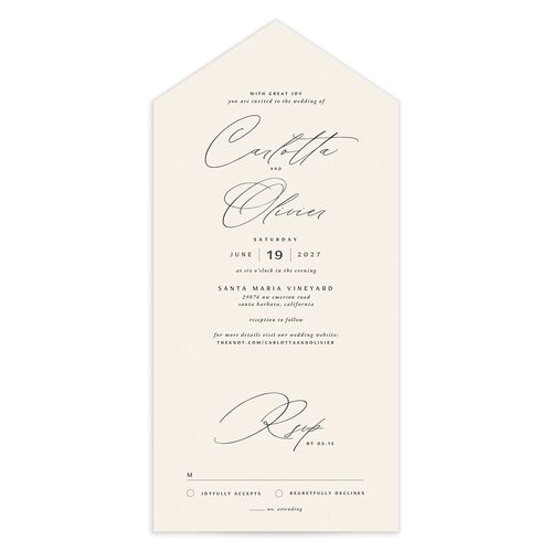 Simply Classic All-in-One Wedding Invitations - 