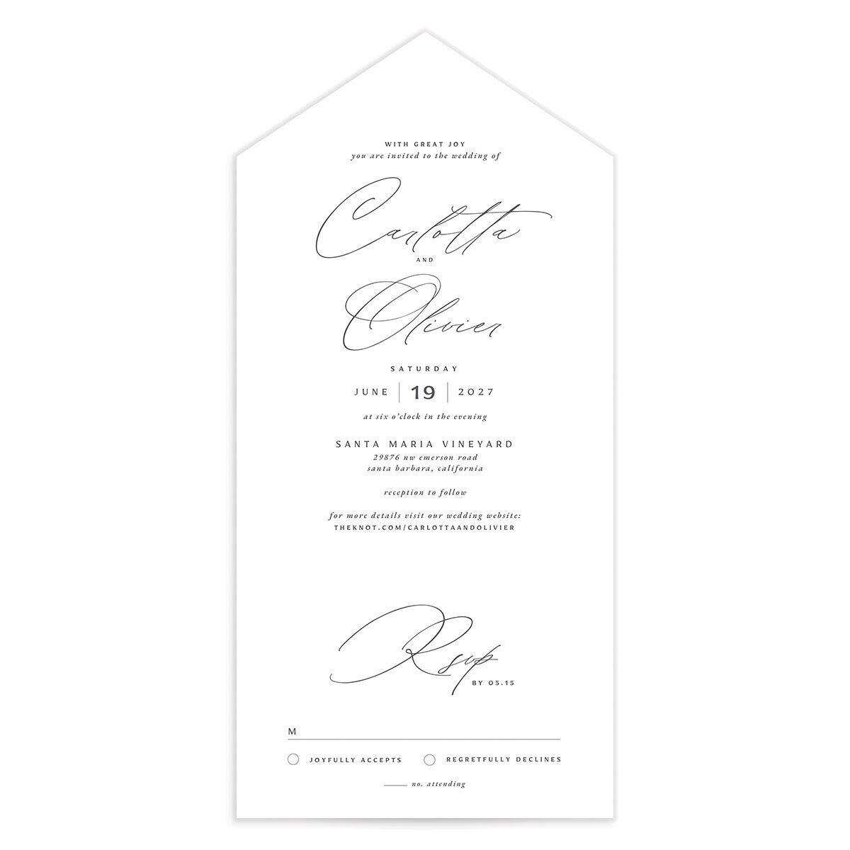Simply Classic All-in-One Wedding Invitations