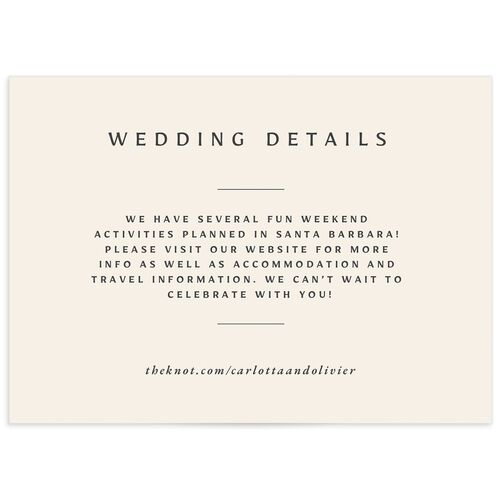 Simply Classic Wedding Enclosure Cards - 