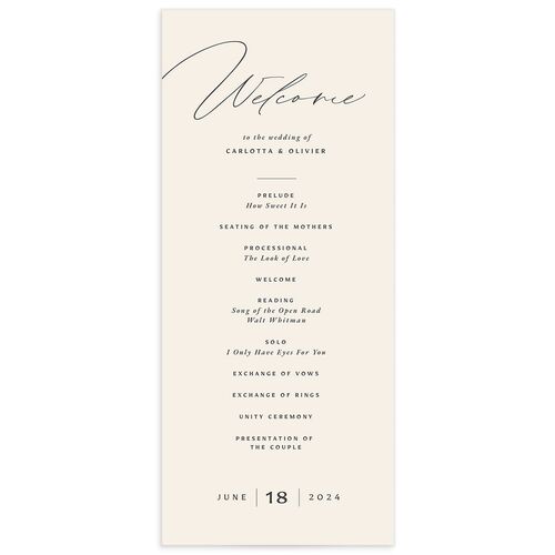 Simply Classic Wedding Programs - 