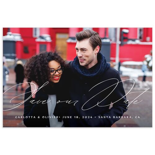 Simply Classic Save the Date Postcards - 