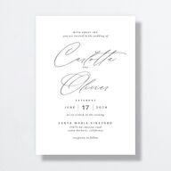 Simply Classic Wedding Invitations Charcoal Signature No Standard