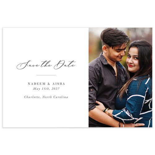 Timeless Script Save The Date Postcards