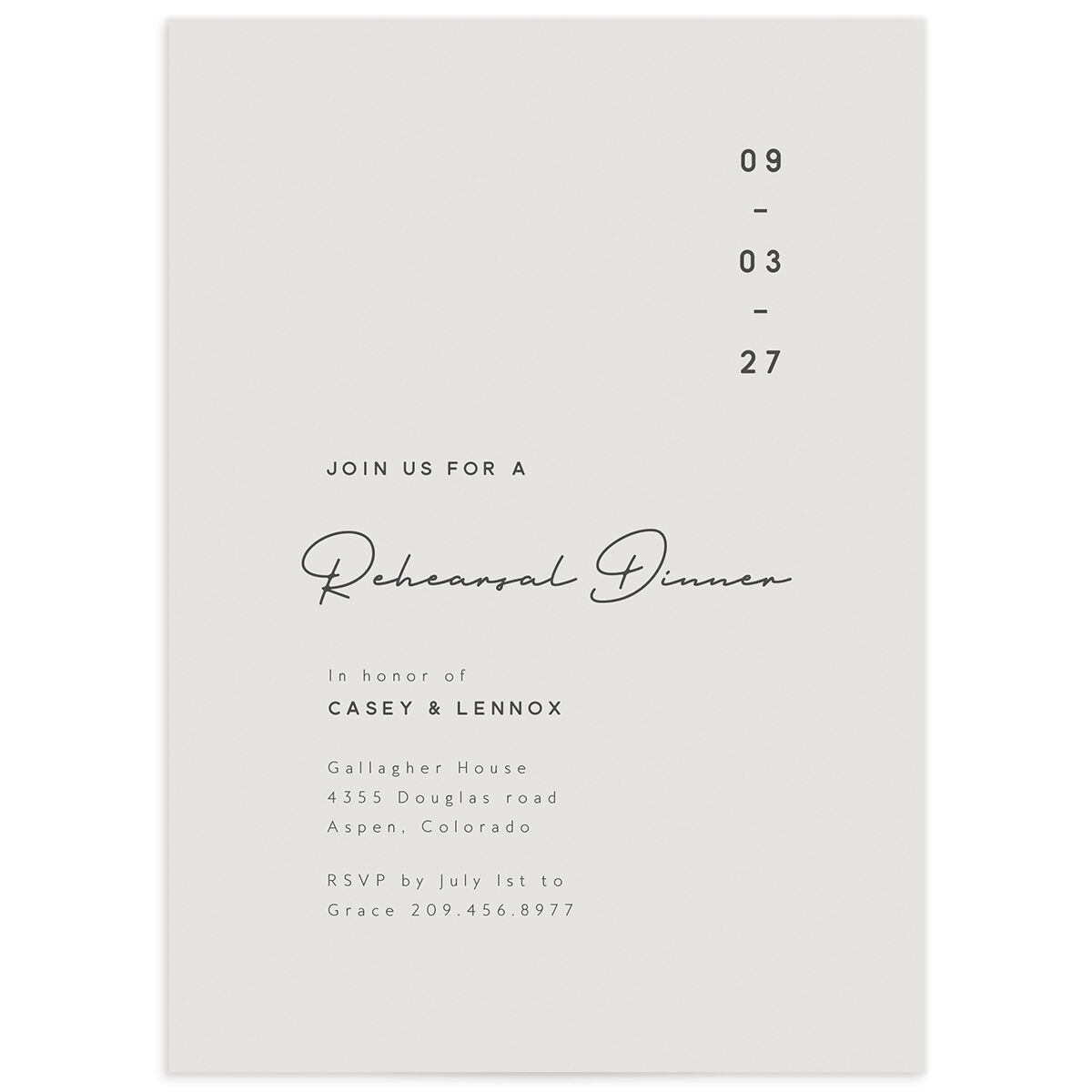 Modern Photograph Rehearsal Dinner Invitations