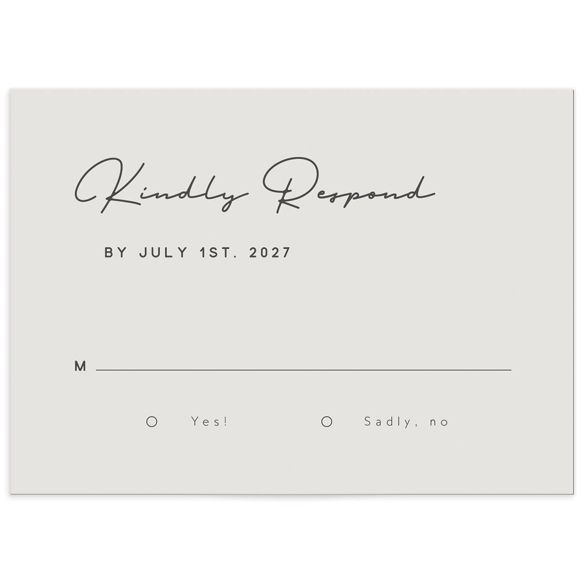 Modern Photograph Wedding Response Cards