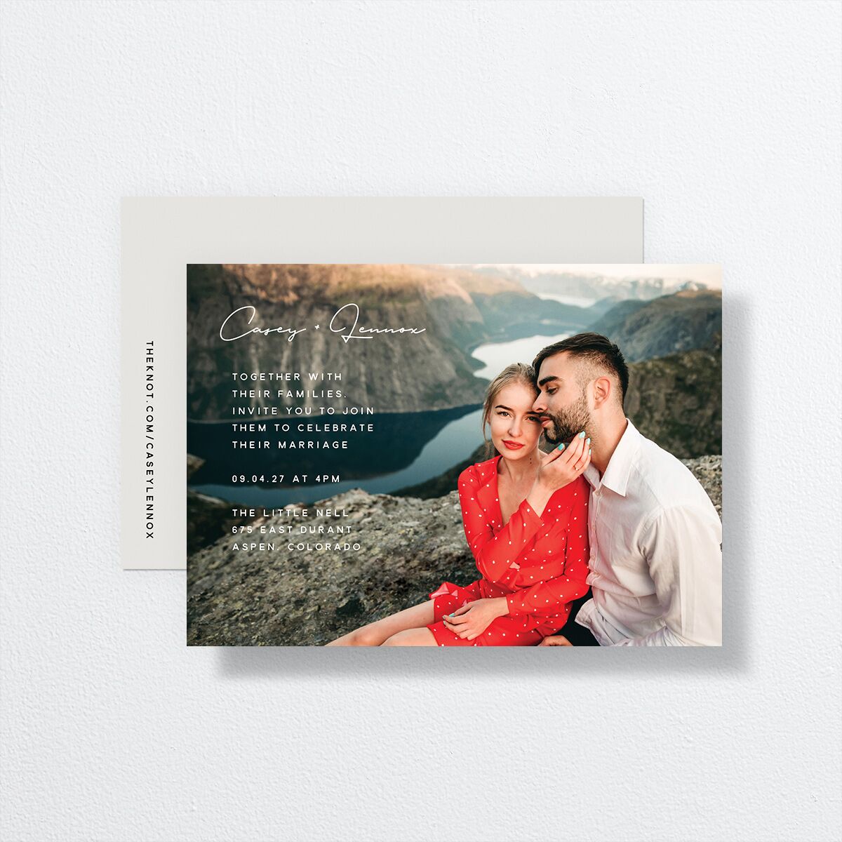 Modern Photograph Wedding Invitations Mist Signature No