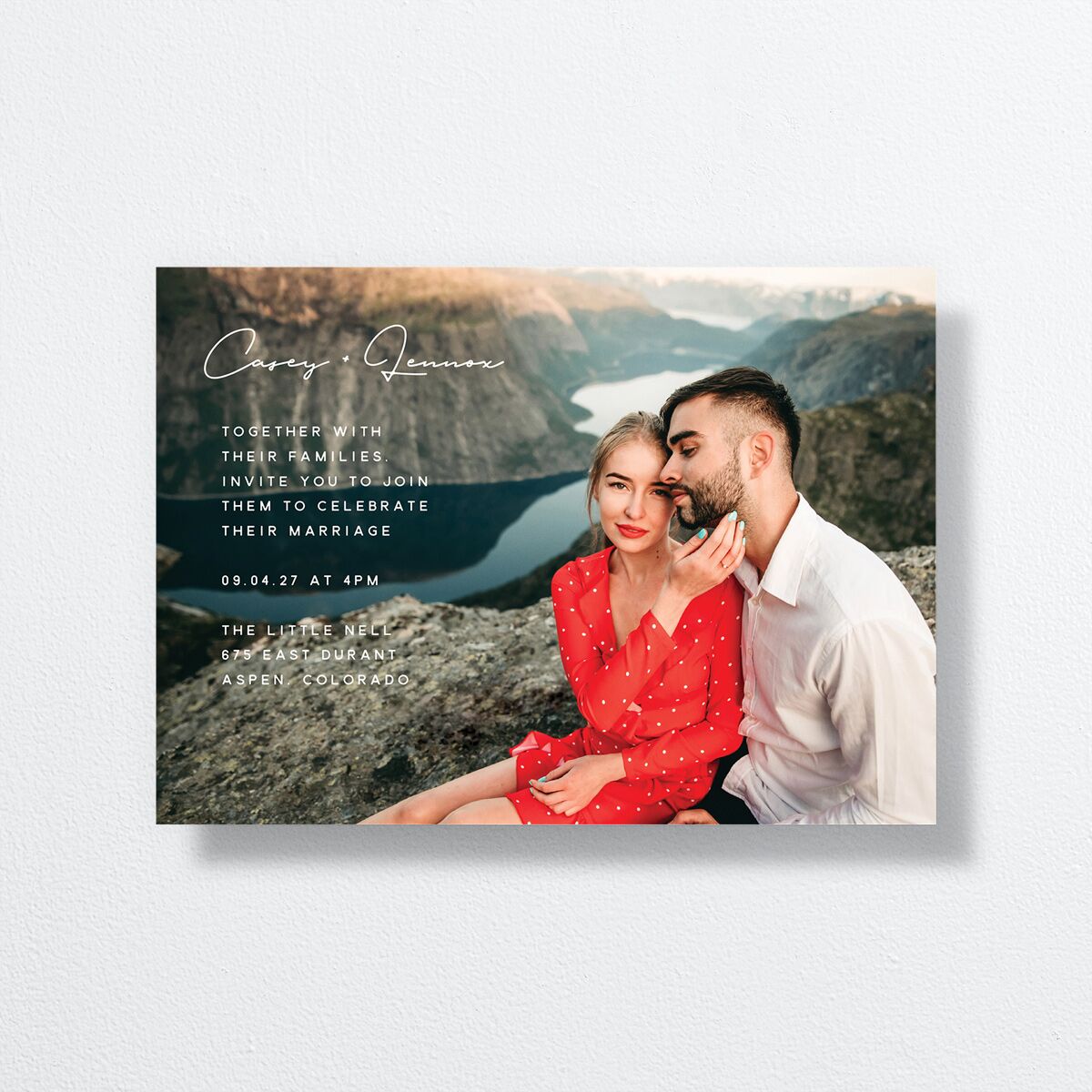 Modern Photograph Wedding Invitations Mist Signature No