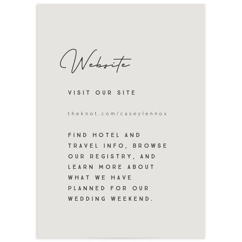 Minimalist Photography Wedding Enclosure Cards