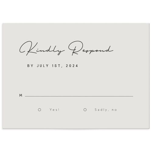 Minimalist Photography Wedding Response Cards