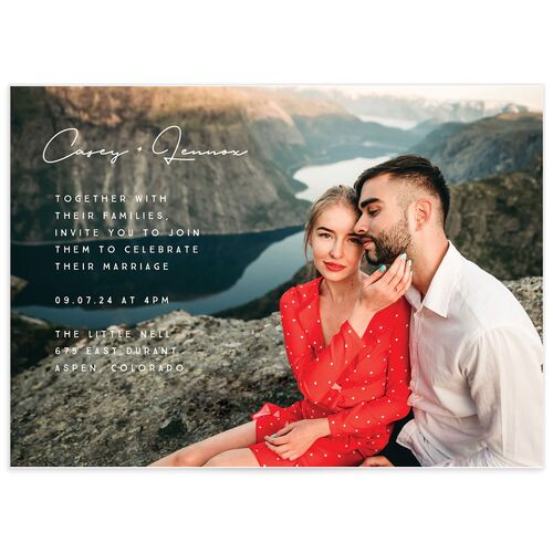 Minimalist Photography Wedding Invitations - Grey
