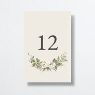 Greenery Laurel Table Numbers Champagne Signature