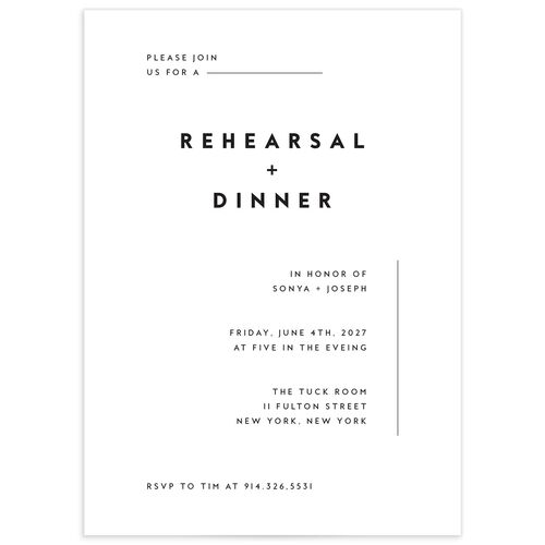 Simply Modern Rehearsal Dinner Invitations