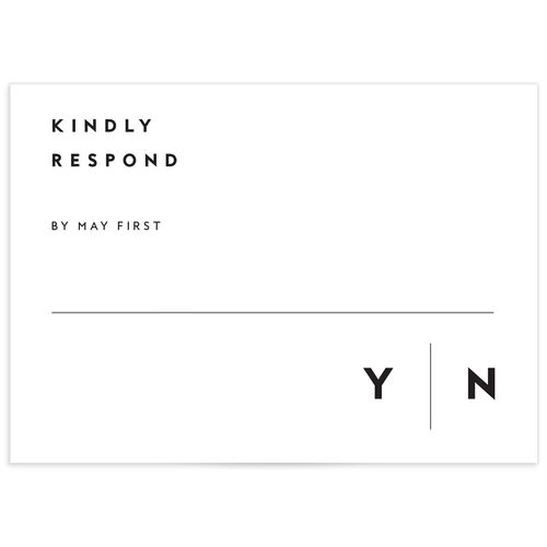 Simply Modern Wedding Response Cards Pure White Signature