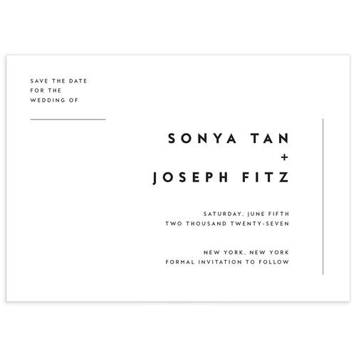 Simply Modern Save The Date Cards