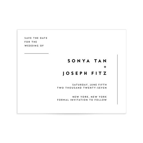 Simply Modern Save the Date Petite Cards - White