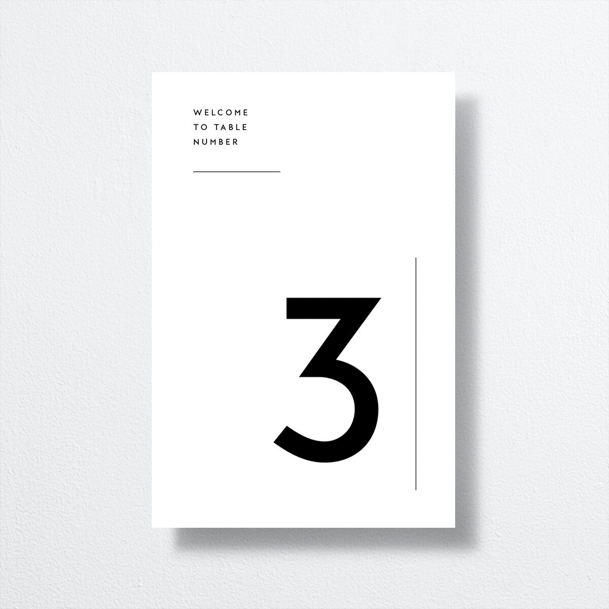 Simply Modern Table Numbers Pure White Signature