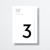 Simply Modern Table Numbers Pure White Signature