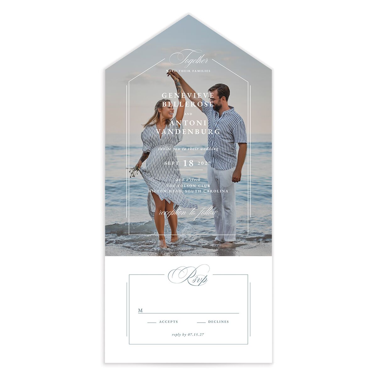 Elegant Photograph All-in-One Wedding Invitations