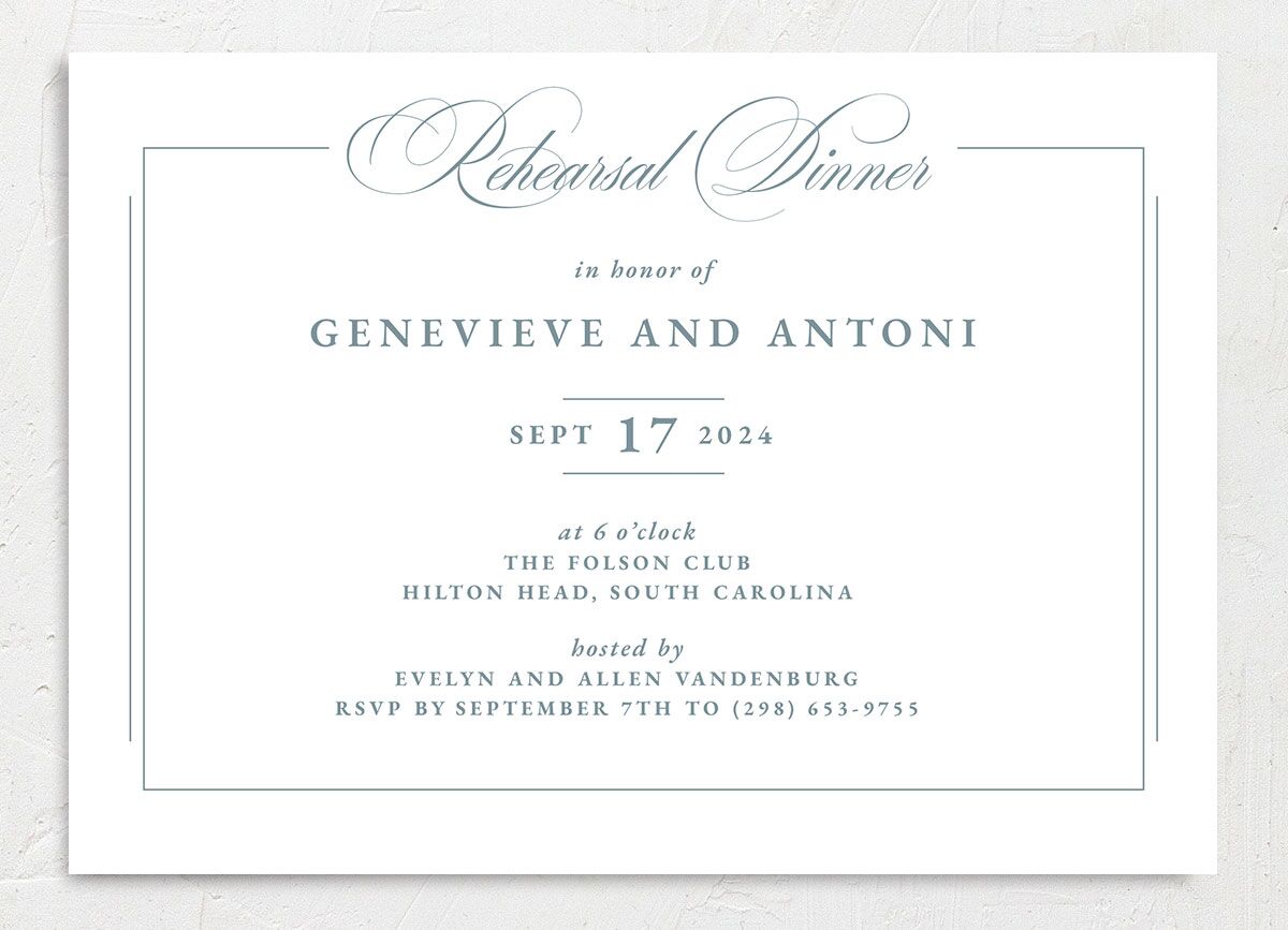Elegant Photograph Rehearsal Dinner Invitations — view 2