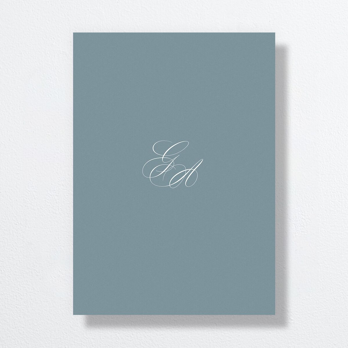 Elegant Photograph Wedding Invitations Dusty Blue Signature No Standard